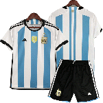          2022  , soccer football home kids kit Argentina 2022 World Cup Qatar 2022